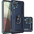 SKTGSLAMY for Galaxy A12 Case,with Screen Protector,[Military Grade] 16ft. Drop Tested Cover with Magnetic Kickstand Car Mount Protective Case for Galaxy A12, Blue