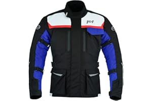 Jet Mericana Men's Motorcycle Jacket with Protectors Textile Waterproof Windproof Aero Cool