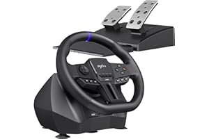 PXN V900 Gen2 Volant avec Pédales, Volant de Course 270°/900° avec Retour de Vibration, Pédales à Effet Hall – Gaming Racing Wheel pour PC Windows, PS4, PS3, Xbox et Switch