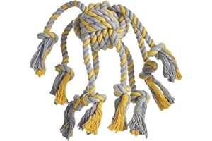 Sharples Rope Octopus Dog Toy (One Size) (Grey/Yellow)