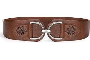 VONMELLI Vintage Cintura Elastica Donna con Larga Fibbia Grossa Ampie Cinture Elastiche In Vita Larga Moda Retrò Cintura Donna per Abiti Cappotti