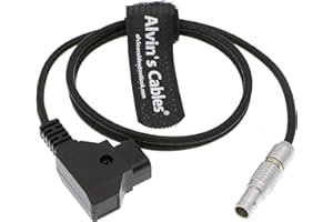 Alvin's Cables Elastyczny kabel zasilający z wtyczką D-Tap to 2-pinowy kabel zasilający do Teradek, SmallHD Monitor 60 cm pleciony kabel