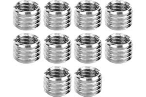 JEANOKO 10Pcs Inserti Filettati Hardware Fastener Interno M6 * 1.0 Esterno M8 * 1.25 Lunghezza 6MM Maschio Femmina Riduttore Dado Strumento di Riparazione Hardware in Acciaio Inossidabile