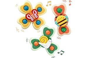 BIAOQINBO 3PCS Jouet de Bain à Ventouse Spinner Bébé Ventouse Baby Spinner Jouet Ventouse Bébé pour Les Tout-Petits et Les Enfants