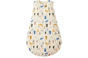 Duomiaomiao Baby Sleeping Bag Winter 2.5 Tog Sleeping Bag 0-6 months 100% Cotton Baby Wearable Blanket for Newborn, Panda