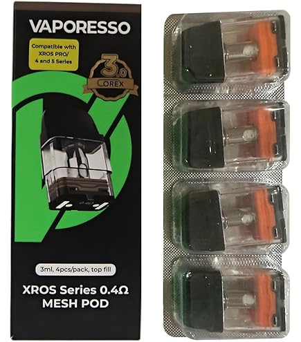 Vaporesso Xros TopFill Pod 3.0 ml Replacement Pod, Pack of 4, Resistance 0.4  Ohm : Amazon.de: Electronics & Photo
