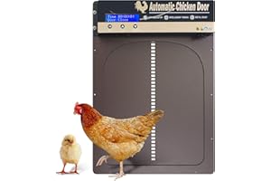 Yoarmyt Nouveau Porte Automatique Poulailler avec minuterie, Ouverture Manuelle des Portes& Automatique Etanche Porte De Poulailler Automatique à Induction à Pile