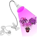 eecoo Lampada Per Piante, Lampada Per Pianta, LED Grow Light con clip Holder 200LED, Plant Grow Lampada Plant Light con collo