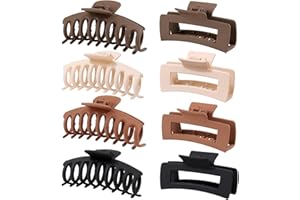 XIAOWANWAN 8 Stück Haarklammer Groß,11cm Damen Haarspangen Set,Matt Haarspange für Dickes Haar,Dünnes Haar,Haarschmuck kann als Geschenk Verwendet Werden (Set 2)