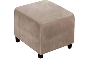 JORTUIO Ottomane Schonbezug Hockerbezug 40x40/50x50/60x60 Hocker Husse für Fußhocker Quadratisch, Stretch Bezug Ottomane Abdeckung Überzug Hocker Protector Waschbar Hockerabdeckung ( Color : #17 , Size : 90x9