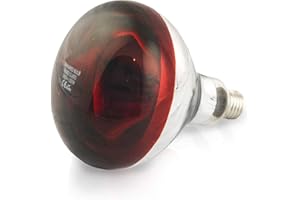 FRATRISPRO Rotlichtlampe Wärmelampe 250 Watt E27 aus Hartglas 240 Volt - Infratrotlampe für Tiere - Küken, Kaninchen, Ferkel, Hundewelpen, Hühnerstall, Hasen