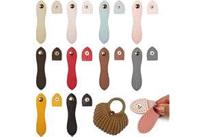 Sxutop 10 Stück Leather Buckles Leder Schnallen mit Druckknopfverschluss Lederriemen mit Druckknöpfen Sew on Taschenverschluss für Geldbörse Handyhülle Taschen DIY Handwerk