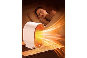 COOLNIGHT Stufetta Elettrica Basso Consumo, 2S Riscaldamento Scaldabagno, 2 Modalità Termoventilatore da Bagno, Quieto Riscaldamento