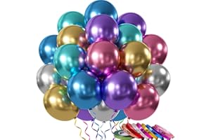 wenweo Luftballons Geburtstag • [48 Stück] • 12 zoll Premium Goldene Ballons aus 100% Naturlatex • Helium Luftballons Gold • Luftballon Girlande • Perfekt für Feiertage oder Partydekorationen