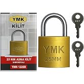 Proalet Yuma YMK Asma Kilit, Sağlam D&ouml;k&uuml;m G&ouml;vdeli, Yedek Anahtarlı, Y&uuml;ksek G&uuml;venlikli, Paslanmaz &Ccedil;elik Kulplu, Korozyon Diren