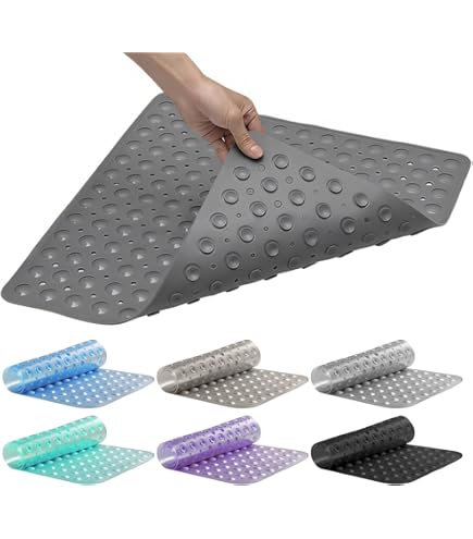 Tappetino Doccia Rotondo Con Fiore - Antiscivolo, Anti-muffa, 50x50 Cm - Rosa - Foto 10