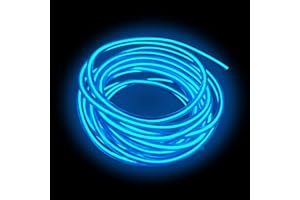 Balabaxer Linea luminosa Blu, striscia luminosa al neon portatile del pacchetto batteria 3 metri, può essere tagliata a volontà, applicabile alla festa, Halloween, decorazione fai da te