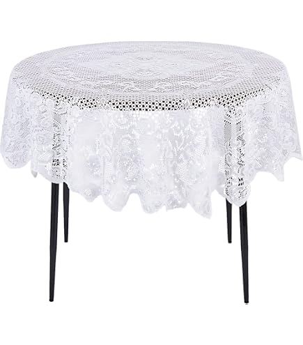 Tovaglia Rotonda Incerata Antimacchia 140 cm. Colore bianco | Leroy Merlin