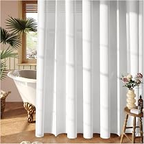 Wenko 19505100 Tenda Doccia Scribble - PEVA Impermeabile, 180x200 Cm, Bianco E Rosso, Lavabile, Con 12 Anelli Inclusi - 3