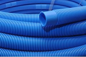 Pool-Profi24.de Poolschlauch ⌀32 mm Schwimmbadschlauch mit Muffen, Pumpenschlauch für Schwimmbecken, Saugschlauch, Solarschlauch (blau, 6m, 32mm)