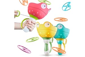 GANAJ Outdoor Spielzeug Kinder Ab 4 5 6 7 8, Gartenspielzeug FüR Kinder Ab 4-8 Jahre, 2 Packs & 24 Discs Fliegende Untertasse Launcher Spielzeug,Propeller Spielzeug für Kinder ab 3 4 5 6 Jahren