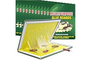 ARTLIVE Sticky Pest Traps – 6 Pack Extra-Strong Large Glue Boards, Foldable Sticky Pads for Effective Insect Control, Ideal for Indoor & Outdoor Use in Kitchen, Garage, and Garden
