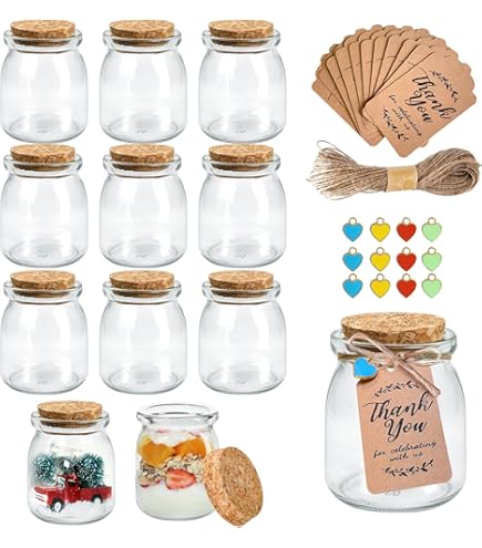 Gouveo 39er Gewürzgläser 40ml - Mit Korken Transparent