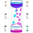 Liquid Motion Bubbler Timer Diamond Shaped Liquid Timer for Fidget Toy,Autism Toys , Children Activity, Calm Relaxing ,Penguin Desk Toys and Home Ornament (Blue and Pink-Ordinary)
