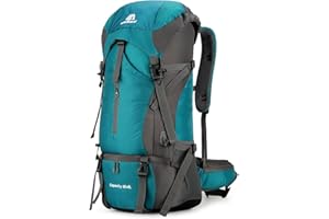 NTUOCAW 70L Hiking Backpack with Rain Cover Large Trekking Backpack for Men Women Waterproof Camping Rucksack Lightweight Backpacking for Outdoor Sports Travel Hiking Cycling Climbing Mountaineering