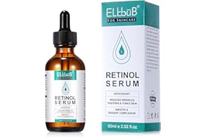 ELBBUB Retinol Serum Face with Retinol, Hyaluronic Acid and Vitamin E Radiant, Even Skin - Wrinkle Away Instant Effect, Skin Care
