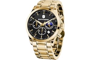 BY BENYAR BENYAR BY Orologio da uomo al quarzo analogico in acciaio inossidabile cinturino Timing Date Display impermeabile luminoso orologio Business Casual Sports Watch Fashion Holiday regalo per il padre