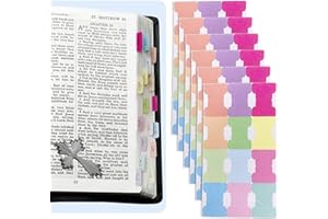 Uoqo 72pcs Sticky Index Tabs for Bible Book Colorful Writable, Double Sided Page Markers Tabs Annotation tabs for Book Notebooks Document Files (12 Colors)