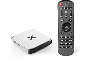 DREAMFYRE Android TV Box 4 GB RAM 32 GB ROM, Box Multimedia Intelligente 4 K@60Hz HDR, Processore Quad Core, WiFi Bi-Band 2.4G/5G, Bluetooth 5.0, Porte USB RJ45 HDMI AV SPDIF, Estensione scheda TF