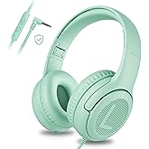 awatrue Casque Audio Enfant, Casque Enfant Filaire avec Volume Limité 85/94db, Fil 3.5 Mm, Pliable, Partager l’Audio, Micro I