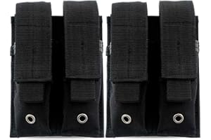 Fippy 2 STÜCKE Magazintasche Taktische Doppel Pistol Magazine Pouch, 600D Nylon Stoff Molle Magazintasche für Pistole