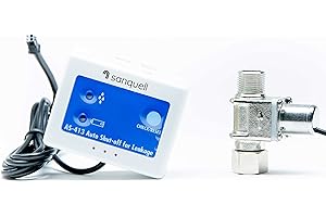 SANQUELL Quooka Water Detector with Shut-Off, Automatic Magnetic Shut-off Valve 3/8 Inch, Immediately Closes Water Pipe When Contact with Water, Protects Against Water Damage, Filter Systems, Osmosis Systems