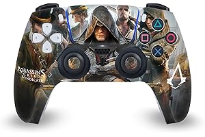 Head Case Designs Offizielle Zugelassen Assassin's Creed Schlüssel Kunst Syndikat Grafiken Vinyl Frontplatte Haut Gaming Aufkleber Abziehbild kompatibel mit Sony PlayStation 5 PS5 DualSense Controller