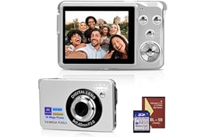 FAYIBUY Digitalkamera 56MP 4K HD Kompaktkamera 20X Digitalzoom Fotoapparat 2.7-Zoll-Bildschirm Fotokamera Wiederaufladbare mit 32GB Karte für Kinder Teenager Anfänger Geschenk