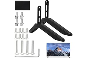 FunWorth Pieds de Support TV Universels, Support TV pour Téléviseurs de 32 à 65 Pouces, Base Stable avec Réglage de L'inclinaison, Compatible avec Samsung, LG, Sony, etc. Écrans Plats, Incurvés