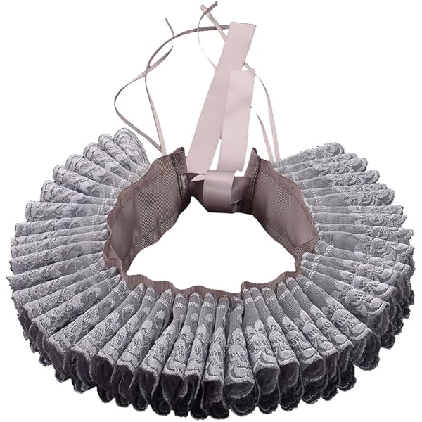 Collare Barocco Bianco Gorgiera - Colletto Pieghettato Stile Rinascimentale Per Costumi E Eventi - Foto 4