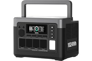 OUKITEL Generador Solar Portátil P1000 Plus, Batería LiFePO4 de 1024Wh, Generador Solar de 1800W, 0-80% en 45 Min. ideal para Camping, Autocaravanas y Cortes de Energía