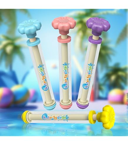 Feuerwerk-Wasserpistolen – 4 Stück, Mit Pumpensystem, Für Pool, Strand & Partys