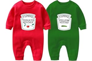 culbutomind Body Bébé Jumeaux Yummz Tomato Ketchup Naissance Vêtement Fille Garçon Cadeaux Manches Longues Jumeau Pyjama