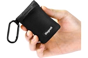 Siegvoll Picknickdecke klein mit praktischem Karabiner, Ultraleicht, ultradünne tragbare Stranddecke, Outdoor Decke für Picknick, Strand, Camping und Wandern (Schwarz, 1 Personen)