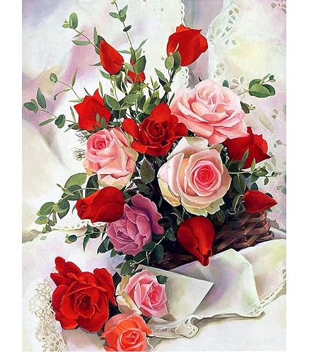 5D Diamond Painting Kit Castello Rosa - 30x40 Cm, Completo Per Adulti E Bambini, Fai Da Te