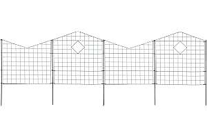ESTEXO Gartenzaun Set Teichzaun 10 Elemente Steckzaun Metallzaun Zaunset Spitzbögen Gitter-Zaun Metall-Gitter Teichzaun-Set (Anthrazit)