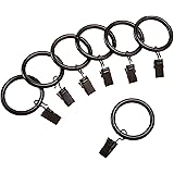 Amazon Basics 2.54-cm Curtain Clip Ring, Set of 7, Bronze