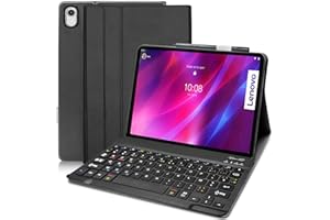 LUPXIU Étui Clavier pour Lenovo Tab P11 Plus AZERTY Français TB-J606F/TB-J607F Coque Clavier sans Fil Bluetooth Détachable Clavier avec Housse de Protection Noir