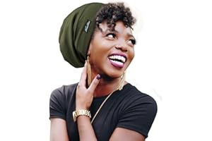 FOCUSCARE Regulowana czapka nocna z satynową podszewką na dredy, kręcone włosy, rozmiar L