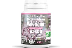 BIO ATLANTIC Valériane Bio extrait - Valeriana officinalis - 400 mg - 120 comprimés